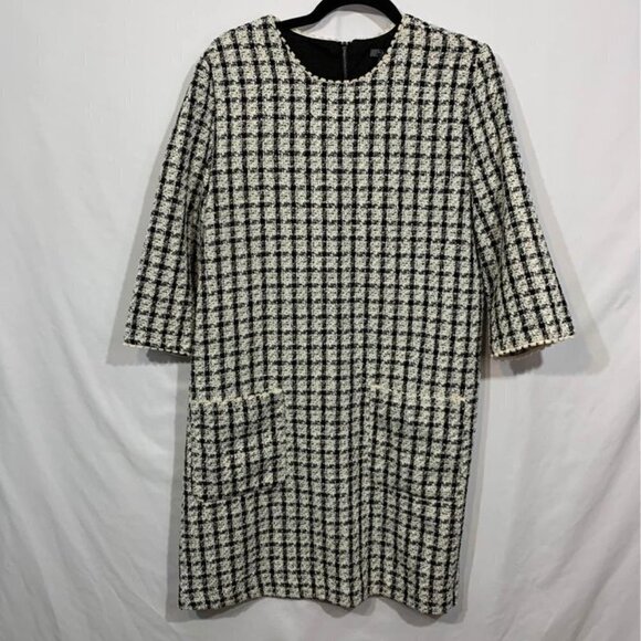 TWEED woman’s sheath dress. 1/4 sleeve. Fully lined. Size large. N… - Picture 1 of 9